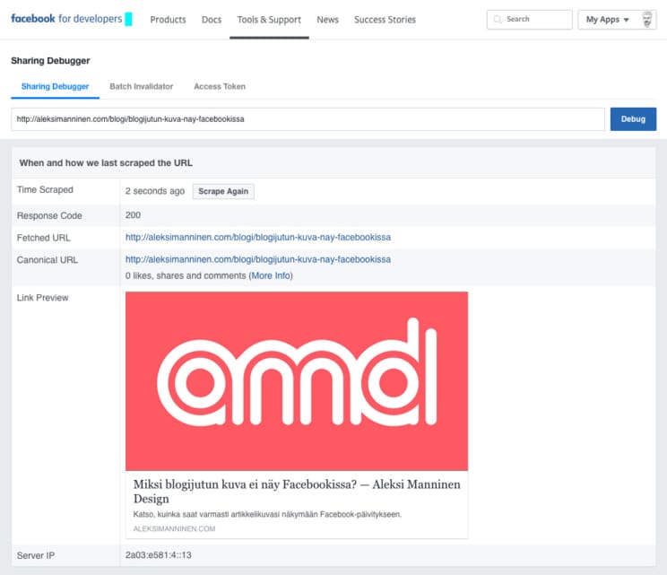 Facebook-debuggaus